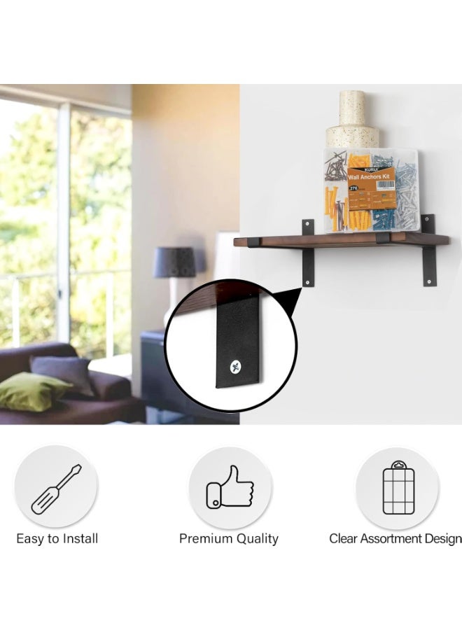 FAYET 270 PCS Drywall Anchors and Screws Kit, Plastic Expansion Wall Anchors & Phillips Flat Head Screws Assortment - Image 3